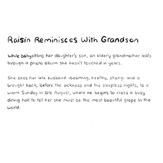 Raisin Reminisces With Grandson