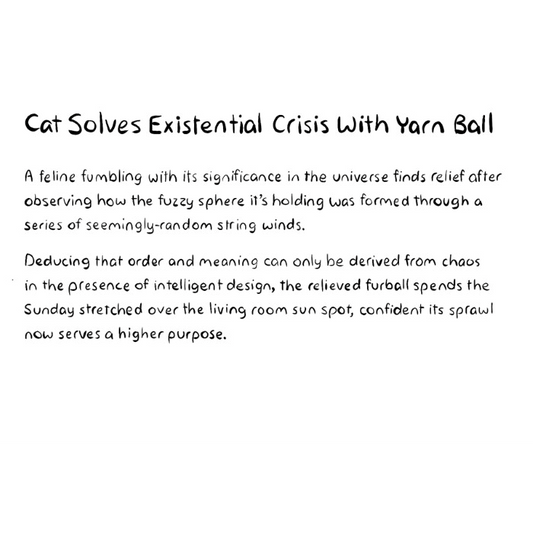 Cat Solves Existential Crisis With Yarn Ball