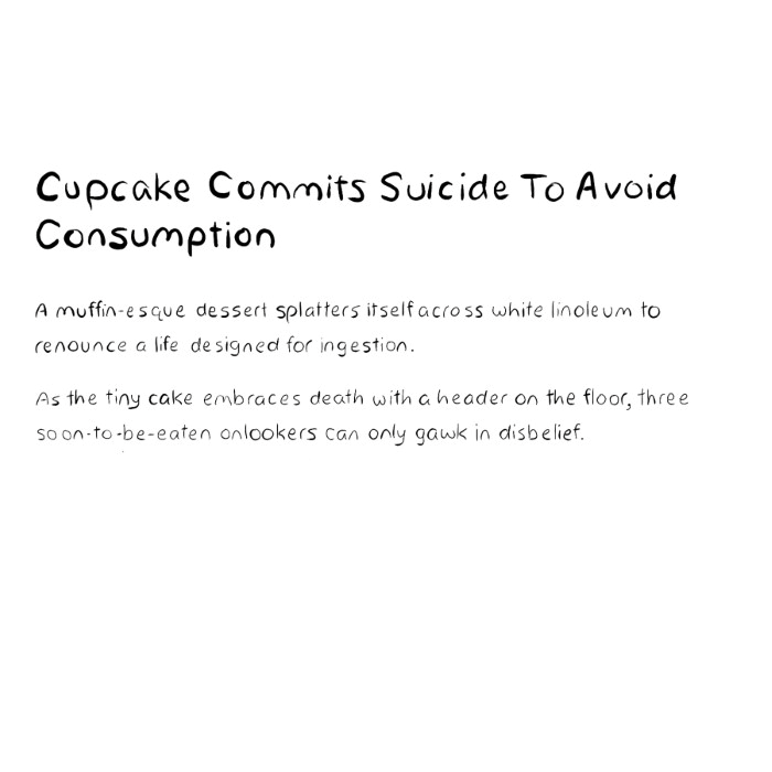 Cupcake Commits Suicide To Avoid Consumption