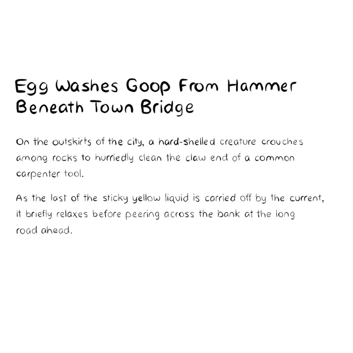 Egg Washes Goop From Hammer Beneath Town Bridge