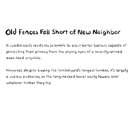 Old Fences Fall Short of New Neighbor