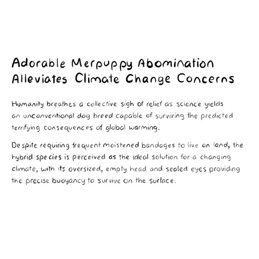 Adorable Merpuppy Abomination Alleviates Climate Change Concerns