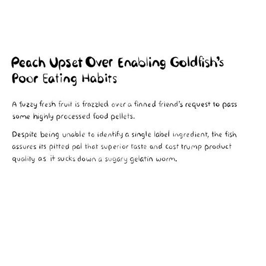 Peach Upset Over Enabling Goldfish's Poor Eating Habits