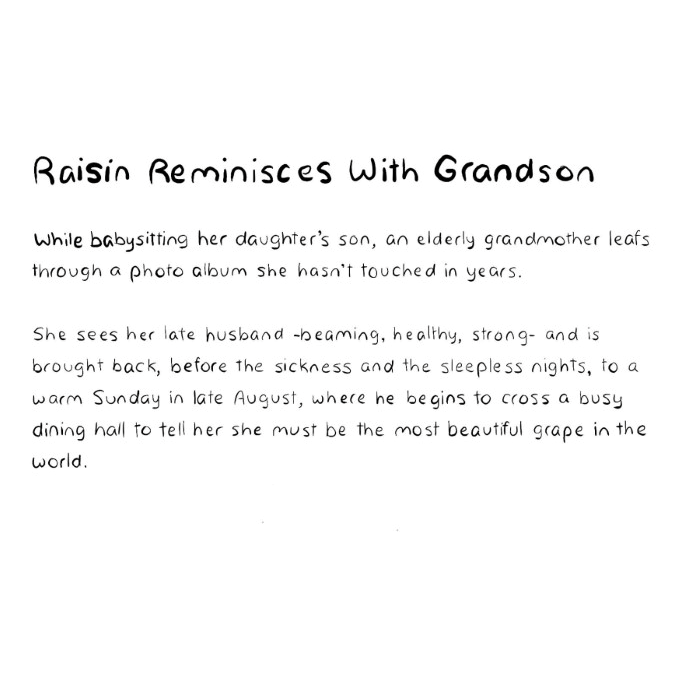 Raisin Reminisces With Grandson