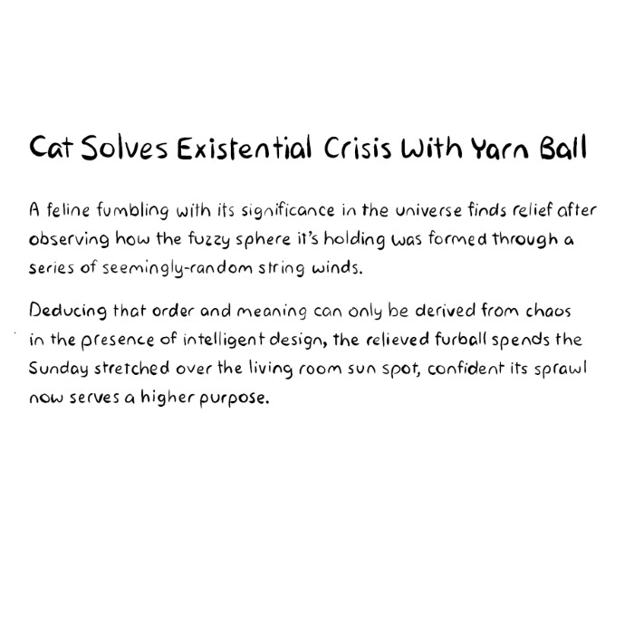 Cat Solves Existential Crisis With Yarn Ball
