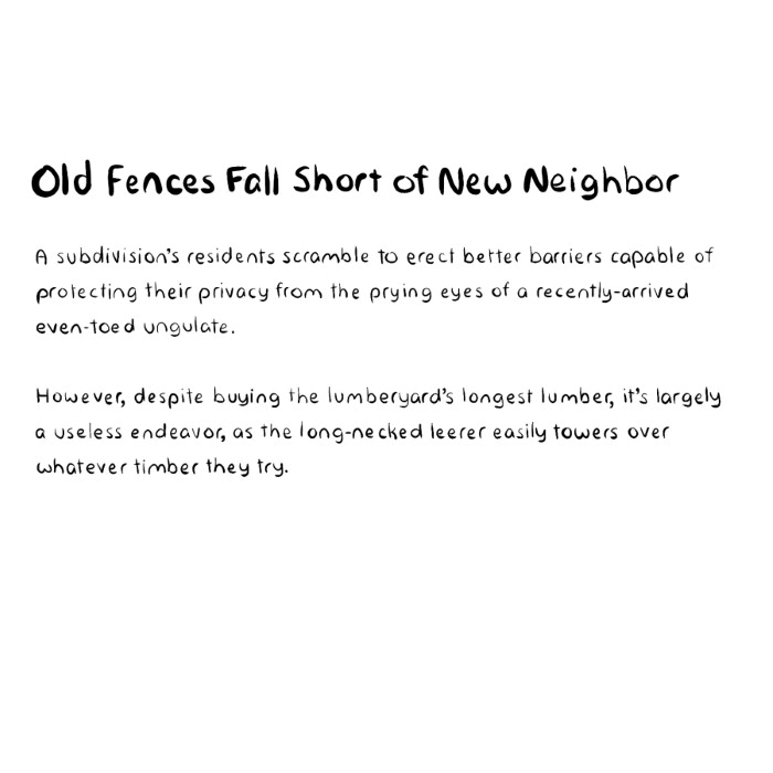Old Fences Fall Short of New Neighbor