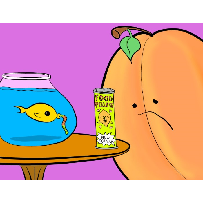 Peach Upset Over Enabling Goldfish's Poor Eating Habits
