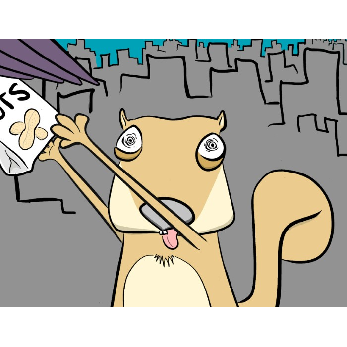 Squirrel Needs Nuts In Vulture City